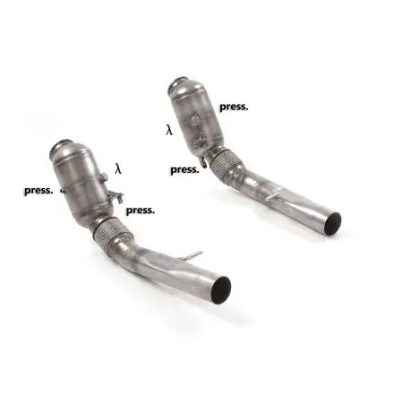 Nouveauté Catalyseur métallique 200CPSI Groupe N en inox Gauche/Droite avec enlèvement du filtre à particules. Tous les emplacements des s