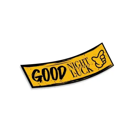 Prix Promo Slap Sticker Good Night Luck
