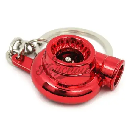 Prix Réduit Porte-clés Turbo Rouge Chrome