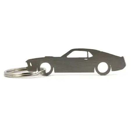 Paiement Sécurisé Porte-clés Car Silhouette Ford Mustang 1969 Fastback