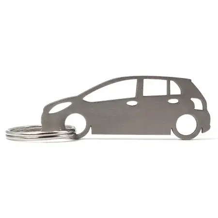 Satisfait Ou Remboursé Porte-clés Car Silhouette Toyota Yaris 2ème génération 5 Portes