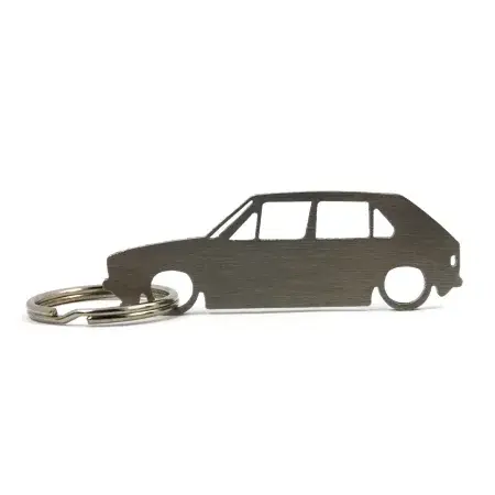 Porte-clés Car Silhouette Volkswagen Golf MK1 5 Portes Prix Cassé