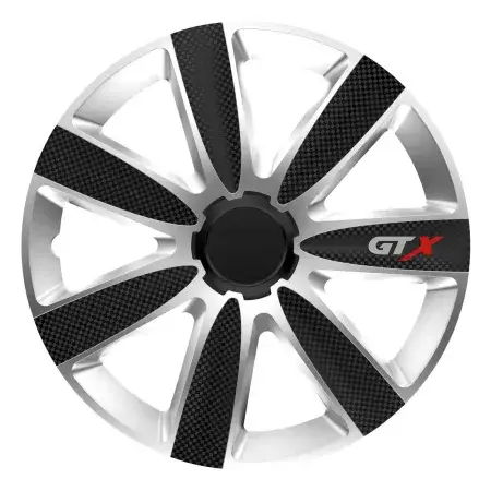Nouvelle Collection Enjoliveur GTX Carbone Noir Argent 16"