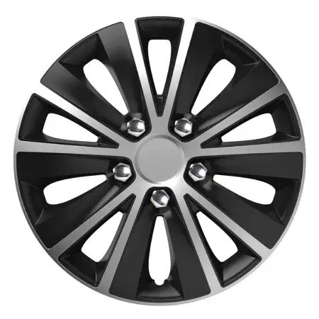 Enjoliveur Rapide NC 14" Argent Noir avec écrous chromés Livraison Express
