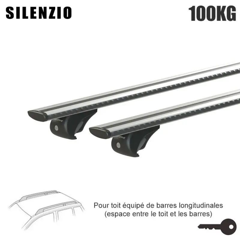 Livraison Express Barres aluminium pour Audi A4 Allroad Tous types A partir de 2016.Fixation sur barres longitudinales