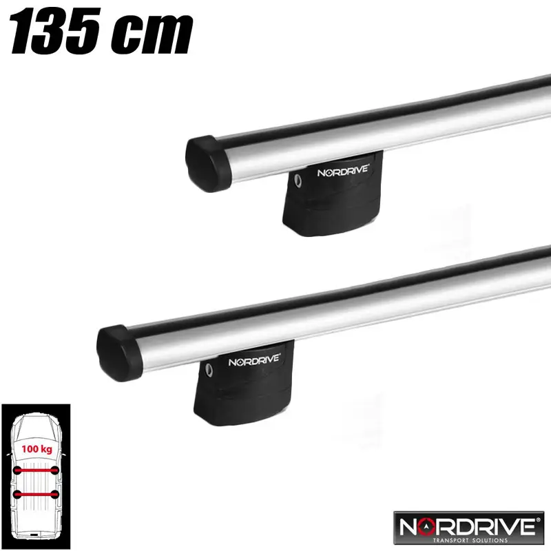Dernière Chance 2 barres Aluminium Fiat Doblo 5 portes 2000 à 2009 - Chassis : Long