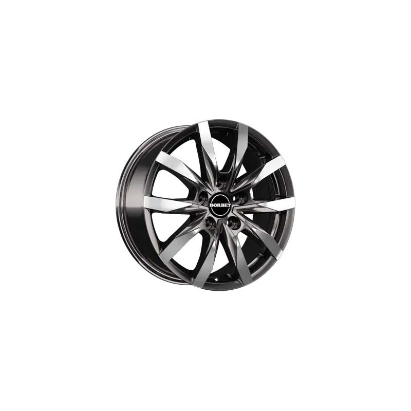Jante aluminium Borbet CW5, 7,5x18 ET53 5x120 65,1, mistral anthracite glossy polished Promotion Saisonnière