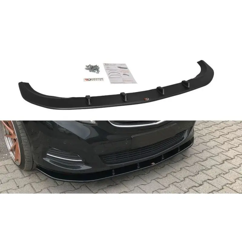 LAME DE PARE-CHOCS AVANT V.2 MERCEDES V-CLASS W447 - MAXTON DESIGN - FINITION NOIR BRILLANT Soldes