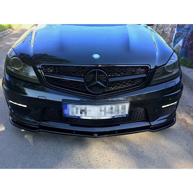 Vente Flash LAME DU PARE-CHOCS AVANT - SPLITTER MERCEDES-BENZ AMG C63 W204 FACELIFT - MAXTON DESIGN - FINITION NOIR BRILLANT