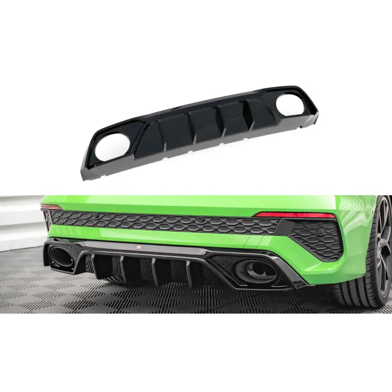 Must-Have DIFFUSEUR ARRIÈRE COMPLET AUDI RS3 8Y - MAXTONDESIGN - FINITION NOIR BRILLANT