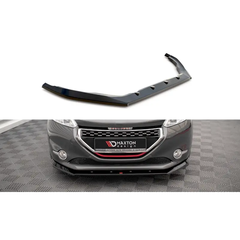 Vente Flash LAME DU PARE-CHOCS AVANT V.1 PEUGEOT 208 GTI MK1 - MAXTONDESIGN - FINITION NOIR BRILLANT