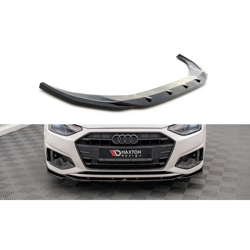 Expédié Aujourd’hui LAME DU PARE-CHOCS AVANT V.2 AUDI A4 B9 FACELIFT - MAXTONDESIGN - FINITION NOIR BRILLANT