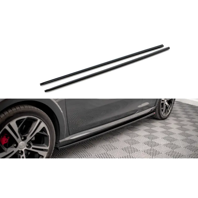 RAJOUTS DES BAS DE CAISSE PEUGEOT 208 GTI MK1 - MAXTONDESIGN - FINITION NOIR BRILLANT Nouvelle Collection