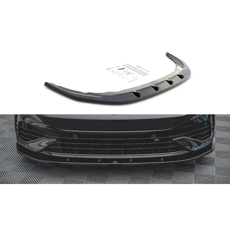 Soldes LAME DU PARE-CHOCS AVANT V.1 VOLKSWAGEN GOLF R MK8 - MAXTON DESIGN - FINITION NOIR BRILLANT