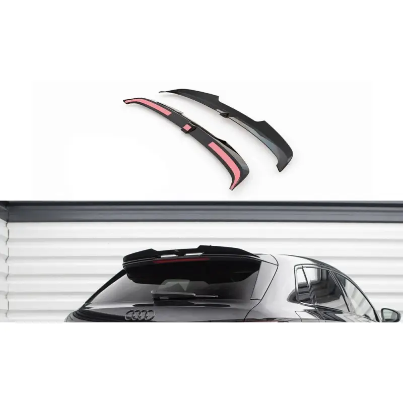 SPOILER CAP V.2 AUDI RS3 / S3 / A3 S-LINE SPORTBACK 8Y - MAXTON DESIGN - FINITION NOIR BRILLANT Usine Directe