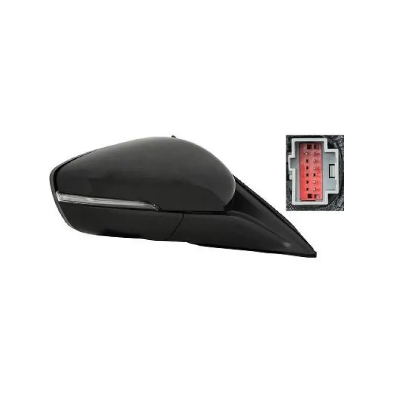 RETROVISEUR AVANT DROIT POUR FORD FOCUS (18-22) - 6 PIN - ELECTRIQUE - CHAUFFANT - AVEC CLIGNOTANT - PEINDRE Achat Immédiat