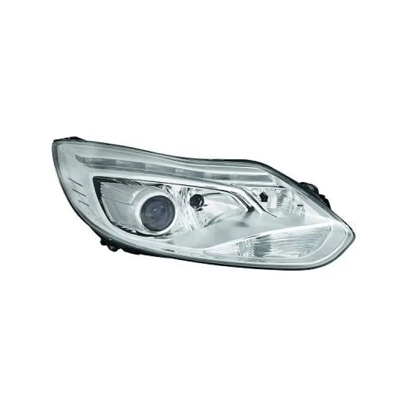 PHARE XENON AVANT GAUCHE POUR FORD FOCUS (11-14) - D3S / H7 / H1 - FOND CHROME Meilleur Prix