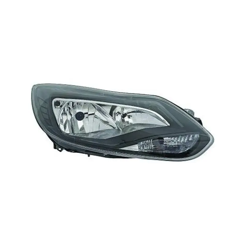 PHARE HALOGENE AVANT GAUCHE POUR FORD FOCUS (11-14) - H7 / H1 - FOND NOIR Dernier Modèle