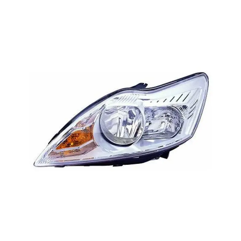 PHARE HALOGENE AVANT GAUCHE POUR FORD FOCUS (08-11) - H1 / H7 - FOND CHROME Meilleur Prix