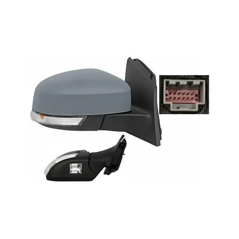 Vente Directe RETROVISEUR AVANT DROIT POUR FORD FOCUS (11-18) - 12 PIN - ELECTRIQUE - CHAUFFANT - RABATTABLE - LAMPE SOUS RETRO - CLIGNOTANT