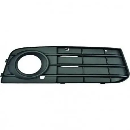 Retour Gratuit GRILLE DE PARE CHOC AVANT DROIT AUDI A4 B8 8K (08-12) - AVEC TROU POUR ANTIBROUILLARD - NOIR SANS CONTOUR CHROME