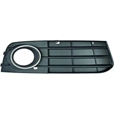 Nouveauté GRILLE DE PARE CHOC AVANT DROIT AUDI A4 B8 8K (08-12) - AVEC TROU POUR ANTIBROUILLARD - NOIR AVEC CONTOUR CHROME