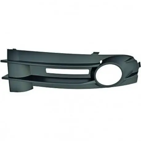 GRILLE DE PARE CHOC AVANT - COTE AVANT DROIT VW CADDY III (03-10) - PREVU POUR VEHICULE AVEC ANTI-BROUILLARDS - GRIS - NOIR Satisfait Ou Remboursé