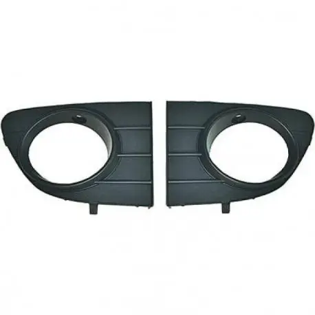 Satisfait Ou Remboursé SET DE DEUX GRILLES DE PARE CHOC AVANT FIAT PUNTO EVO (09-12) - NOIR - POUR ANTIBROUILLARD