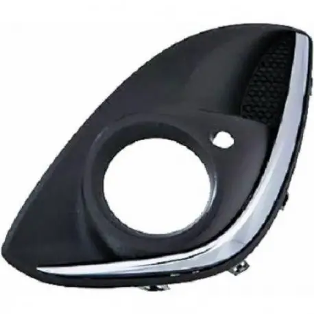 Usine Directe GRILLE DE PARE CHOC AVANT GAUCHE OPEL CORSA D (11-14) - POUR VEHICULE AVEC ANTI-BROUILLARDS - FINITION CHROME