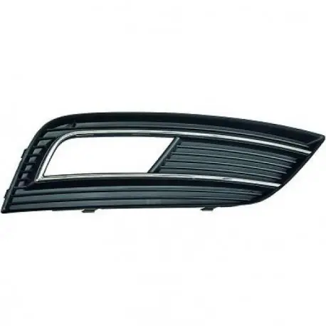 Prix Réduit GRILLE DE PARE CHOC AVANT GAUCHE AUDI A4 B8 8K FACELIFT (12-15) - AVEC TROU POUR ANTIBROUILLARD - NOIR