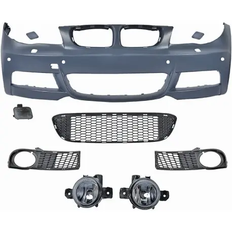 Offre Spéciale PARE CHOC AVANT LOOK PACK M POUR TOUTES BMW SERIE 1 E82 E88 (07-12) - AVEC ANTIBROUILLARD - AVEC PDC - A PEINDRE