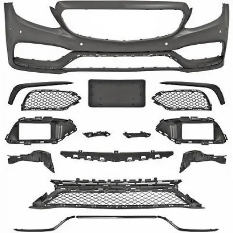 Dernière Chance PARE CHOCS AVANT LOOK C63 AMG MERCEDES CLASSE C W205 (14-18) - POUR PDC - LAVE PHARE