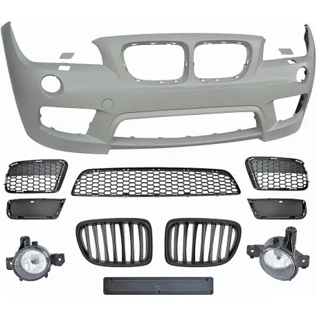 Retour Gratuit PARE-CHOCS AVANT COMPLET LOOK PACK M POUR BMW X1 E84 (09-12) - SANS PDC - AVEC LAVE-PHARE