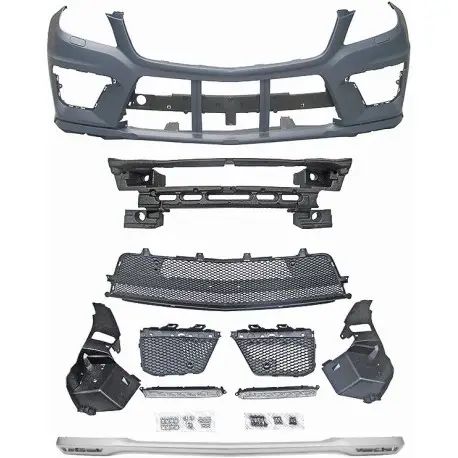 PARE-CHOCS AVANT COMPLET LOOK ML 63 AMG POUR MERCEDES CLASSE ML W166 (11-15) - AVEC GRILLES & LED FEUX DE JOUR Must-Have