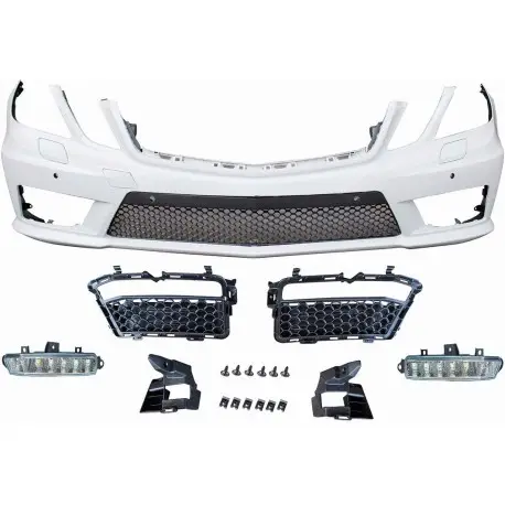 PARE CHOCS AVANT LOOK E63 AMG MERCEDES CLASSE E W212 (09-13) - A PEINDRE - AVEC PDC - AVEC FEUX DE JOUR - AVEC LAVE PHARE Nouvel Arrivage