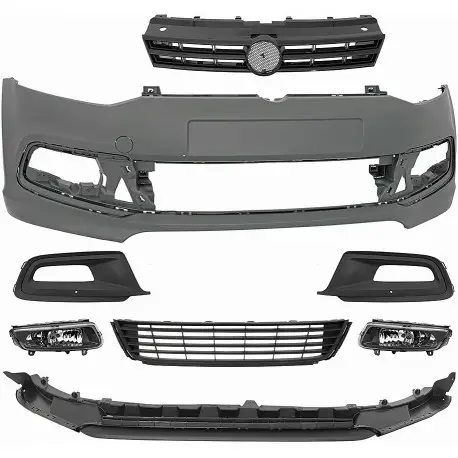 Réduction PARE CHOCS AVANT LOOK POLO 6R R-LINE POUR VW POLO 6R & POLO 6C (09-17) - SANS PDC - SANS LAVE PHARE
