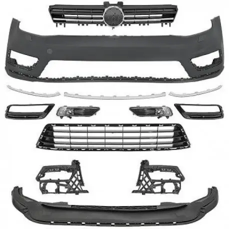 PARE CHOC AVANT LOOK R-LINE COMPLET VW GOLF 7 (12-17) & AUSSI VARIANT (12-17) SANS PDC - AVEC ANTIBROUILLARDS Petit Prix