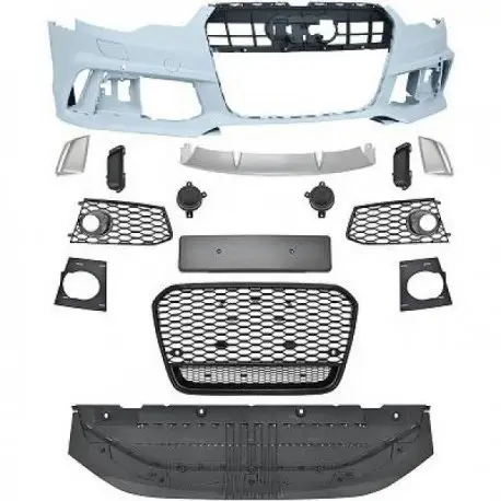 PARE-CHOCS AVANT LOOK RS6 POUR AUDI A6 4G (11-14) - POUR PDC - POUR LAVE-PHARE Vente Directe