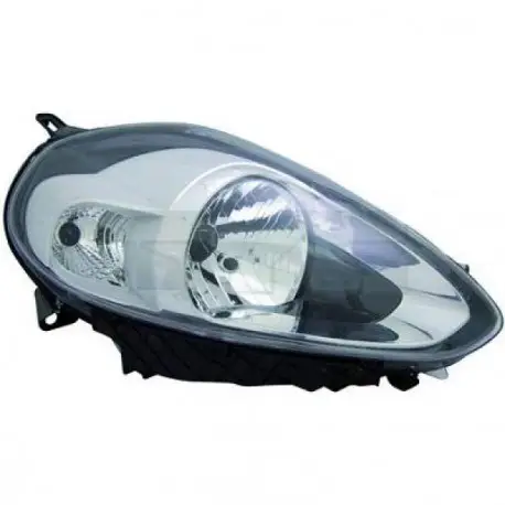 Pas Cher PHARE AVANT DROIT FIAT PUNTO (12-17) & PUNTO EVO (09-11) - CHROME - H4 - DEPO/TYC