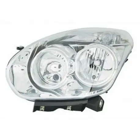 PHARE AVANT DROIT CHROME OPEL COMBO (11-17) & FIAT DOBLO (2010-2015) - HALOGENE - H7/H1 - DEPO - FOND CHROME Réduction