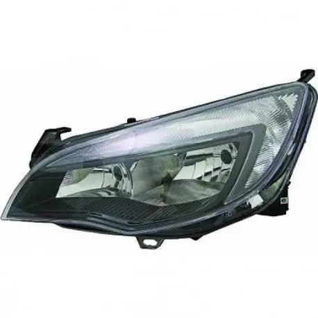 PHARE AVANT GAUCHE NOIR OPEL ASTRA J (09-08/12) - HALOGENE - H7/H7 - DEPO/TYC/DEPO - AVEC FEUX DE JOUR - PAS POUR GTC - FOND NOI Réduction