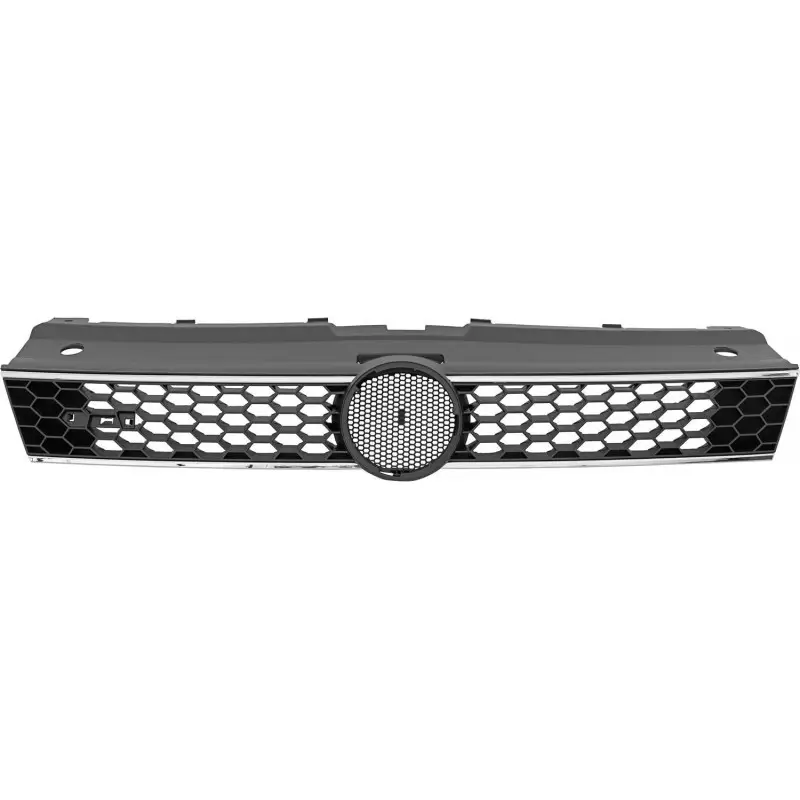 CALANDRE AVANT LOOK GTD POUR VOLKSWAGEN POLO 6R (09-14) - NOIR / CHROME Populaire