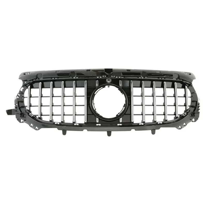 GRILLE DE CALANDRE LOOK GT - GTR PANAMERICANA POUR MERCEDES CLASSE GLA H247 FACELIFT (23-26) - NOIR - CHROME - PAS POUR PACK AMG Dernier Modèle
