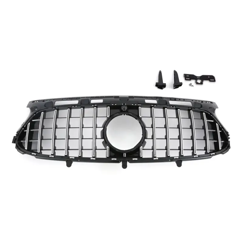 GRILLE DE CALANDRE LOOK GT - GTR PANAMERICANA POUR MERCEDES CLASSE GLA H247 FACELIFT (23-26) - NOIR - CHROME - POUR PACK AMG Promotion