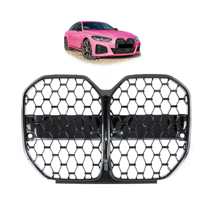 Usine Directe CALANDRE DESIGN DIAMANT NOIR BRILLANT POUR TOUTES BMW SERIE 4 G26 (21-25) - SANS ACC