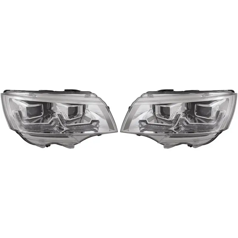 SET DE 2 PHARES AVANT LOOK XENON POUR VOLKSWAGEN T6 MULTIVAN/CARAVELLE (19-) - FOND CHROME Super Prix