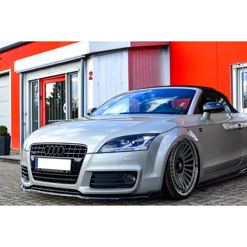 Acheter Direct LAME DE PARE CHOCS AVANT + FLAPS POUR AUDI TT 8J S-LINE (08-12) - NOIR BRILLANT