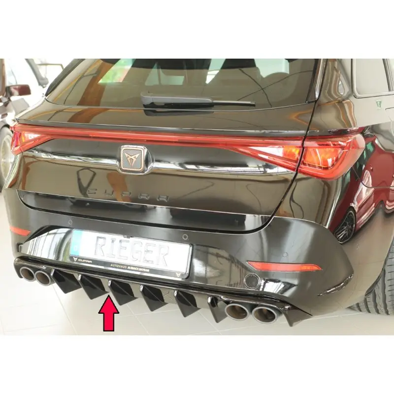 Seulement Aujourd’hui DIFFUSEUR ARRIERE RIEGER POUR CUPRA LEON KL BREAK (20-25) - NOIR BRILLANT