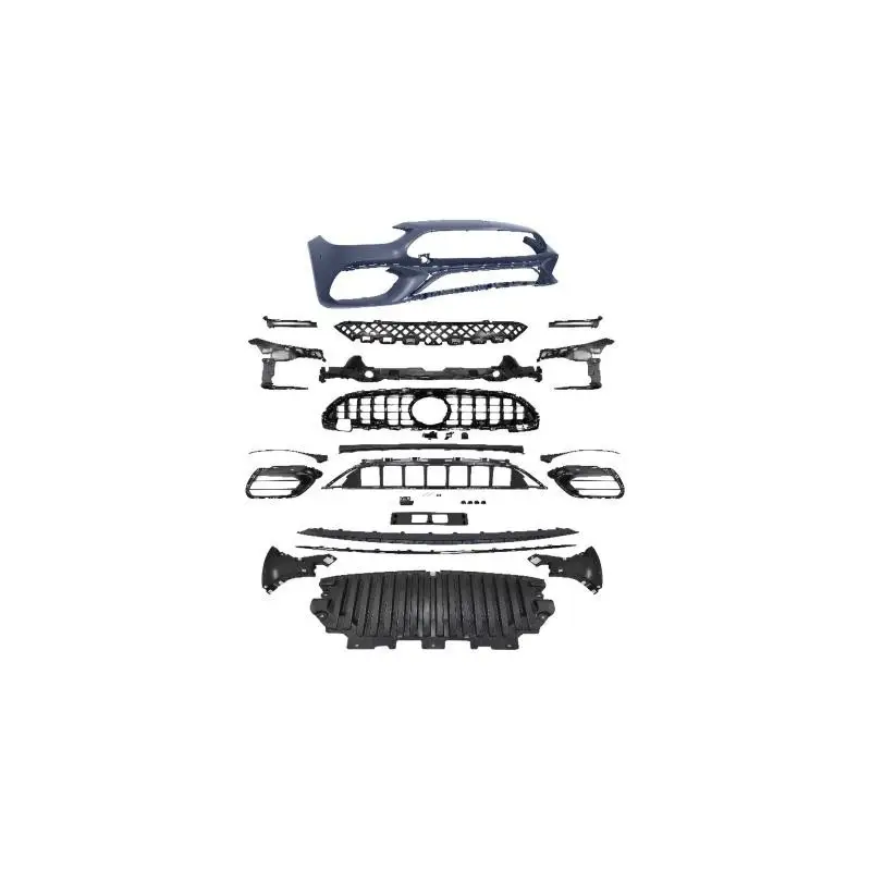 Vente Directe PARE-CHOCS AVANT LOOK 63AMG POUR MERCEDES CLASSE C W206 (21-25) - CALANDRE NOIRE - COMPLET