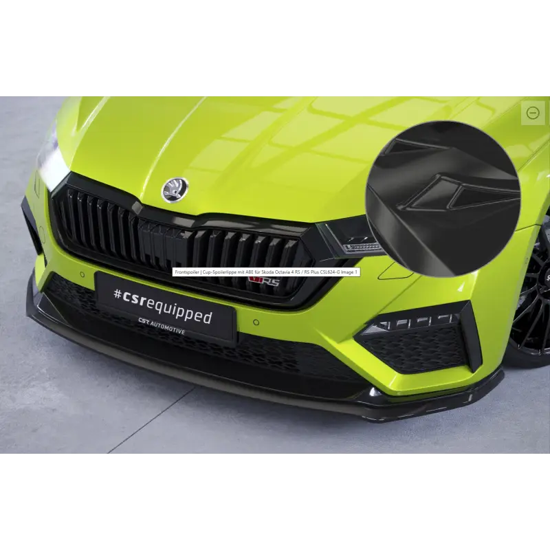 LAME AVANT POUR SKODA OCTAVIA 4 RS / RS (19-22) - NOIR BRILLANT Jusqu’à Épuisement Des Stocks